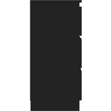 vidaXL Komoda črna 60x33,5x76 cm iverna plošča | Shoptok.si