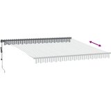Tenda na automatsko uvlačenje antracit i bijela 400 x 350 cm | shoptok.hr