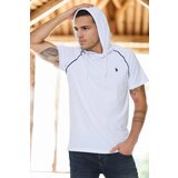 Dewberry T8570 HOODED MEN'S T-SHIRT-LIGHT WHITE | shoptok.hr