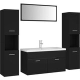 Set kupaonskog namještaja od iverice crni | shoptok.hr