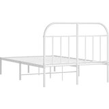  Metalni okvir za krevet s uzglavljem bijeli 120x200 cm | shoptok.hr