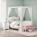 Rustic white krevet sa baldahinom (100x200 cm) ( 20.72.1302.00-4902-21.06.5004.00 )