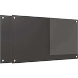 vidaXL Zaščita za kuhinjo 2 pcs Temno siva 90 x 50 cm kaljeno steklo | Shoptok.si