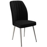Hanah home set trpezarijskih stolica Platinum 4 kom, crna tkanina Jerry, hromirane metalne noge | Eponuda.com