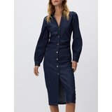 Reserved Midi haljina od trapera - mornarsko plava | shoptok.hr
