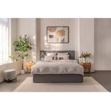 Bonami Selection Siva oblazinjena zakonska postelja z odlagalnim prostorom z ležiščem/roštom 180x200 cm Thessa Bold - | Shoptok.si