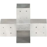  Spojnici za stupove u X-obliku 4 kom pocinčani metal 81 x 81 mm | shoptok.hr