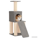  Mačje drvo s sisalnim postoljima za grebanje Svjetlosiva 146 cm | shoptok.hr