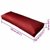  Tapecirani jastuk za naslon sjedala vino crveni 120 x 40 x 10 cm | shoptok.hr