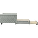  Dnevni krevet na razvlačenje svjetlosivi 90 x 200 cm baršunasti | shoptok.hr