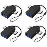 INF 2-v-1 OTG adapter 4-pack — USB-C in Micro USB na USB 3.0 za Android Black, (5000276788) | Shoptok.si