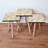 Hanah home 3Shp138 - beige beigegold nesting table (3 pieces) | ePonuda.com