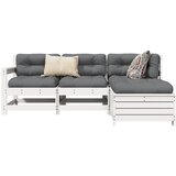 Maison Chic Seti vrtnega pohištva - Vrtna garnitura - Vrtni pohištvo set 4-delna bela trdna borovina, (21811192) | Shoptok.si