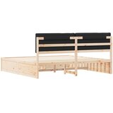  Krevetni okvir s tapiciranim uzglavljem Crna 200 x 200 cm | shoptok.hr