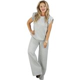 Pri Women's tracksuit t-shirt with cushioned wide pants in butter fabric MAVA Cijene