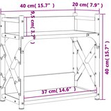  Stalak za pisač 2 razine boja hrasta sonome 40x20x40 cm drveni | shoptok.hr
