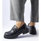 Gemre Black classic loafers with a buckle Francesca | shoptok.hr