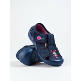 SHELOVET Navy slippers for a girl with velcro Cene'.'