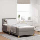  LED Box Spring Krevet Sivo-smeđa 90 x 190 cm tkanina | shoptok.hr
