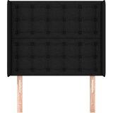  Uzglavlje s ušima crno 83x16x118/128 cm od tkanine | shoptok.hr