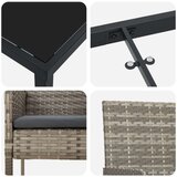  5-dijelni Set Vrtnih Stolica s Jastučićima Siva Poli Ratan | shoptok.hr