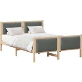  Okvir za krevet Tamno siva 135 x 190 cm tkanina | shoptok.hr