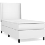  s oprugama i madracem bijeli 100x200 cm od umjetne kože | shoptok.hr