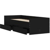 vidaXL Okvir kreveta s ladicama crni 90 x 190 cm | shoptok.hr