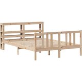 vidaXL Okvir za krevet s uzglavljem 120 x 200 cm od masivne borovine | shoptok.hr