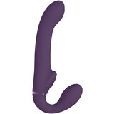 VIVE Ai Dual Vibrating & Air Wave Tickler Strapless Strapon Purple | Shoptok.si