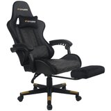 XXXL GAMING STOL kovina, umetna masa, tekstil črna | Shoptok.si