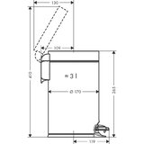 Hansgrohe addstoris kanta 3L crna mat 41775670 | Eponuda.com