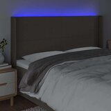  Uzglavlje smeđesivo 203 x 16 x 118/128 cm od tkanine | shoptok.hr