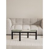 noo.ma Črna klubska mizica s stekleno mizno ploščo 55x105 cm Kob – | Shoptok.si