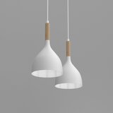  Visilica na sajli NOAK WOOD 2xE27/15W/230V bela/bukva | Eponuda.com