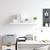  Plutajuća zidna polica bijela 90 x 23,5 x 3,8 cm MDF | shoptok.hr