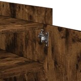 vidaXL Klubska mizica dimljeni hrast 100x50x50 cm inženirski les | Shoptok.si
