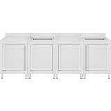 Omarica za umivalnik 240x60x96 cm nerjaveče jeklo | Shoptok.si