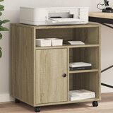 vidaXL Stojalo za tiskalnik s kolesi sonoma hrast 60x50x67 cm Cene