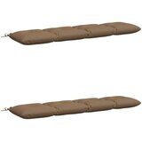 Jastučići za klupe VIANEN 2 kom. 100% poliester Sivosmeđa - Sivosmeđa 160 x 40 x 12 cm | shoptok.hr
