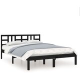  Za krevet od masivnog drva crni 140 x 190 cm | shoptok.hr