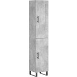 Maison Chic Visoka omara - Komoda - Predalnik betonsko siva 34,5x34x180 cm inženirski les, (21718665) Cene