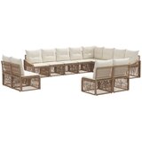 vidaXL Vrtna sedežna garnitura 12 pcs Bež poli ratan, (5000272642) | Shoptok.si