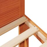  Obiteljski okvir kreveta bez madraca vosak smeđi puno drvo bor | shoptok.hr