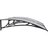  Nadstrešnica za vrata crna 150 x 100 cm polikarbonatna | shoptok.hr