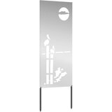  Privatnost u vrtu Rezbarija Srebrno 50 x 140 cm Pocinčani čelik | shoptok.hr