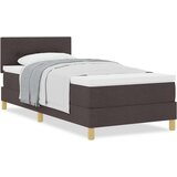  Krevet s podnicom s madracem tamnosmeđi 90x190 cm tkanina | shoptok.hr