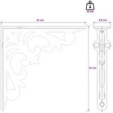  Nosači za zidne police 2 kom. Antikno smeđa 10 x 10 x 2.8 cm - antička smeđa 10 x 10 cm 2 | shoptok.hr