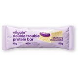 Vilgain Double Trouble proteinska pločica - Cheesecake od borovnice | shoptok.hr