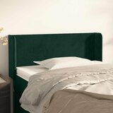 Uzglavlje s ušima tamnozeleno 103x16x78/88 cm baršunasto | shoptok.hr